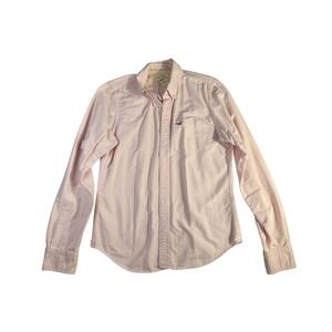 Hollister California Mens Pink Long Sleeve Button Down Shirt Size Large
